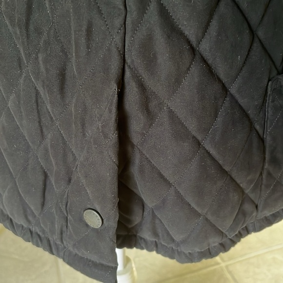 Barbour black / charcoal quilted jacket size 14 US - Picture 5 of 13